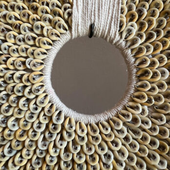 White Shell Circle on Stand