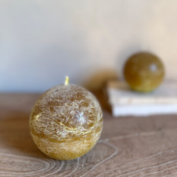 Sphere candle 10cm | Ochre
