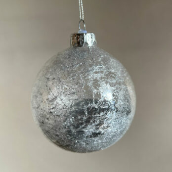Glass Christmas Decoration Silver | Glitter