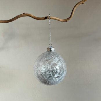 Glass Christmas Decoration Silver | Glitter