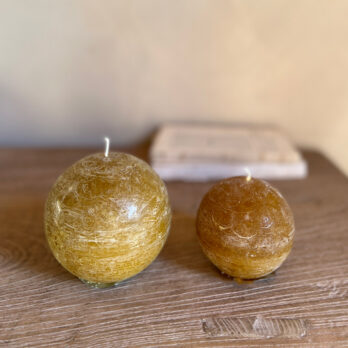 Sphere candle 10cm | Ochre