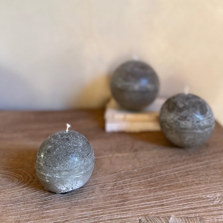 Sphere candle 8cm | Greige