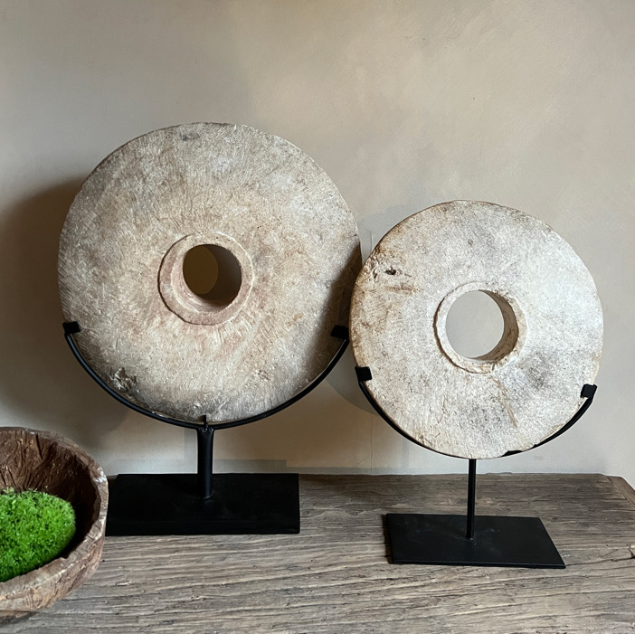 Antique Mill Stone Disc | Medium