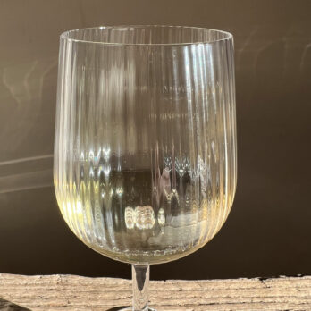 Crystaline Reeded Wine Glass