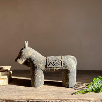 Primitive rustic wooden horse