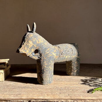 Primitive rustic wooden horse