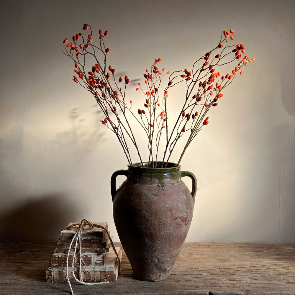 Artificial Rosehip Spray Orange