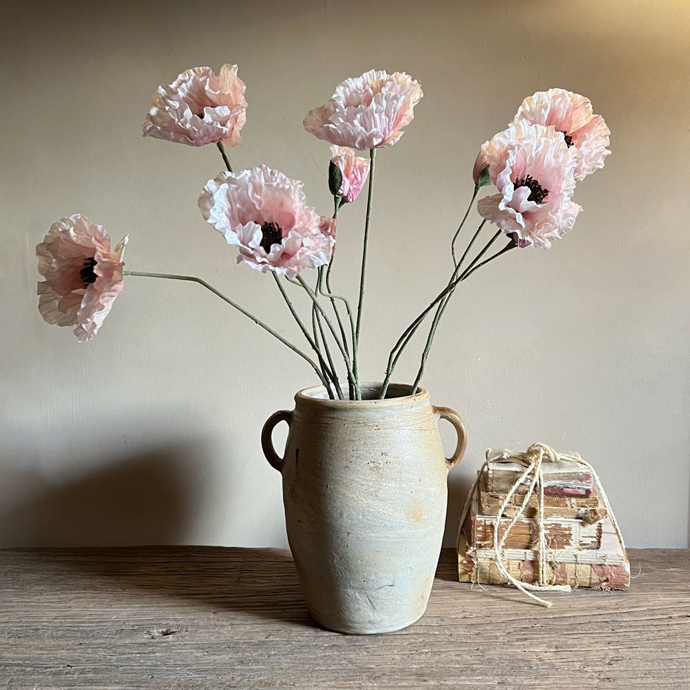 Faux Poppy stem pink | 75cm