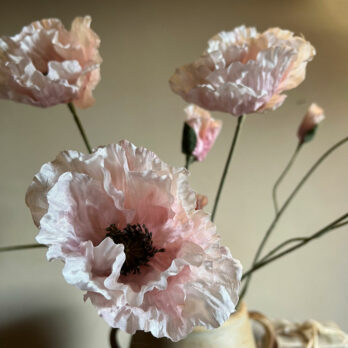 Faux Poppy stem pink | 75cm