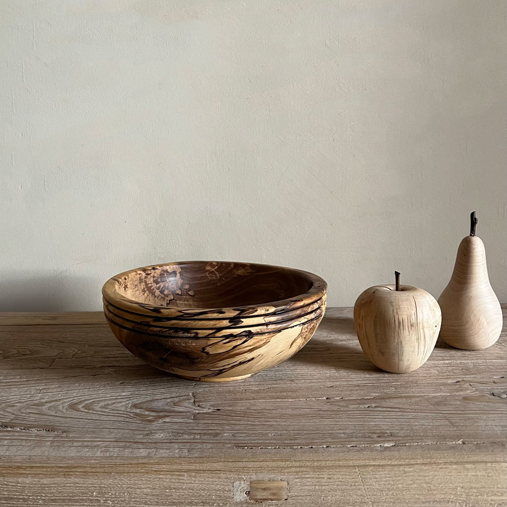 Hand carved wooden Beech bowl A