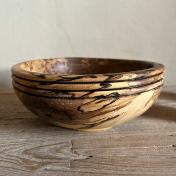 Hand carved wooden Beech bowl A
