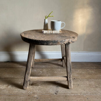 Antique round side table Bailey