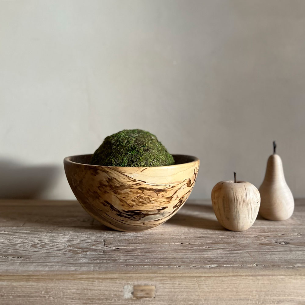 Hand carved wooden Beech bowl D