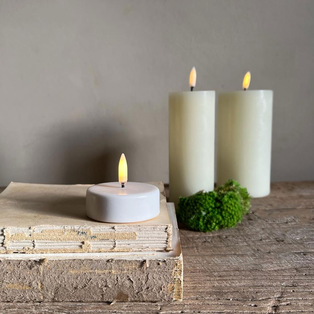 LED large wax tealight candle