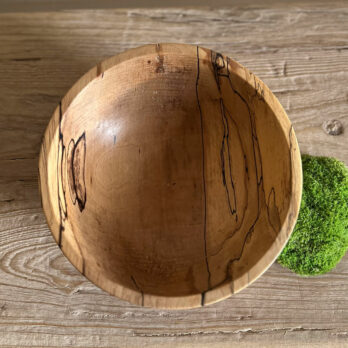 Hand carved wooden Beech bowl C
