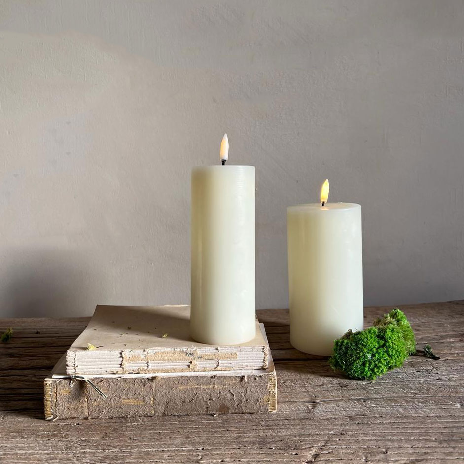 LED wax church candle medium