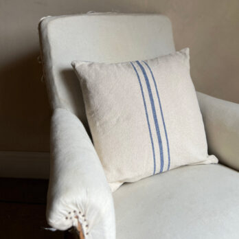 French Blue Stripe Cushion
