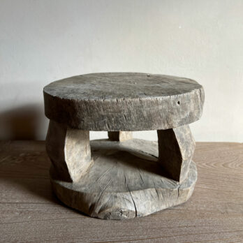 Vintage African Round Stool
