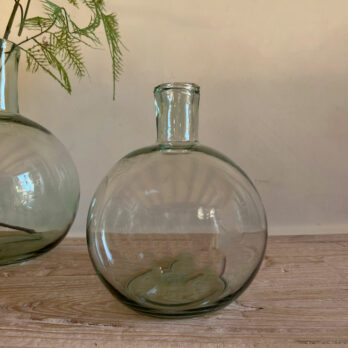 Small round glass vase