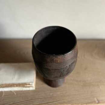 Vintage African Wood Vase | Small