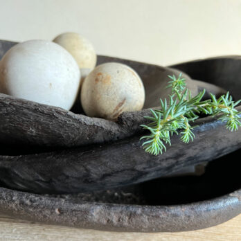 Vintage African Wooden Bowl | Medium