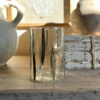 Glass Votive Leaf Large