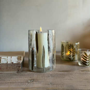 Glass Votive Leaf Large