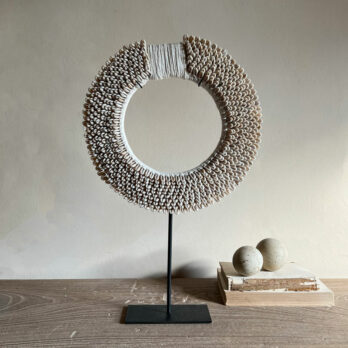 Large shell circle on stand