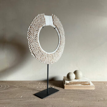 Large shell circle on stand