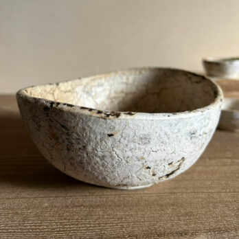 Rustic white bowl medium