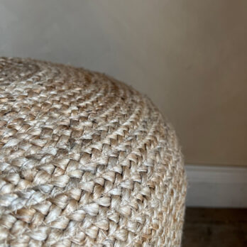 Natural Jute Round Pouf