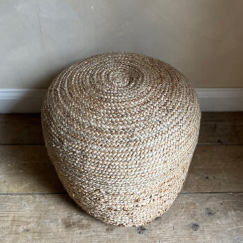 Natural Jute Round Pouf