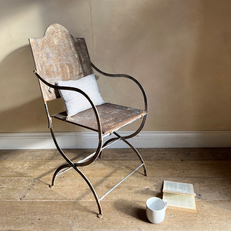 Vintage French Iron Chair