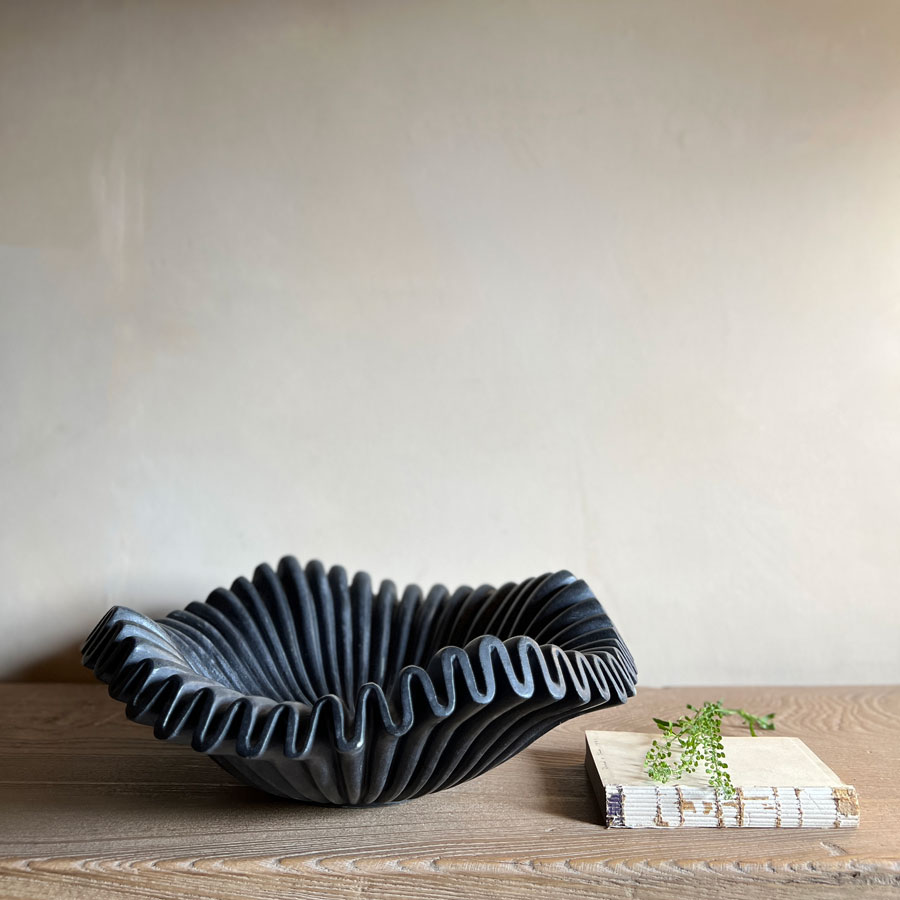 Black Wave Marble Bowl
