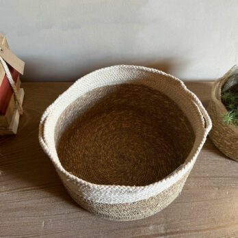 Woven Ecru Basket | Large