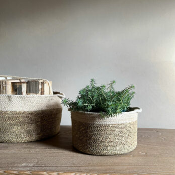 Woven Ecru Basket | Medium