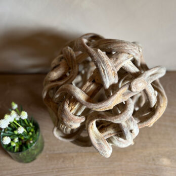 Decorative sphere root sculpture
