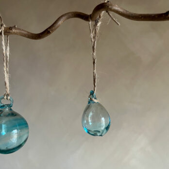 Hand blown Mini Bauble |Turq