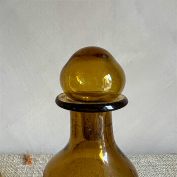 Hand blown Moroccan bottle | Amber