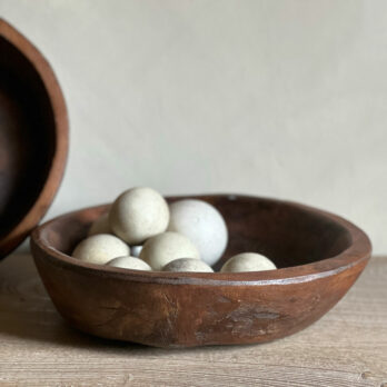 Vintage Dark Wooden Bowl