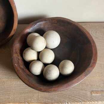 Vintage Dark Wooden Bowl