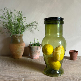 Hand blown Moroccan Jar | green