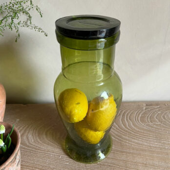 Hand blown Moroccan Jar | green