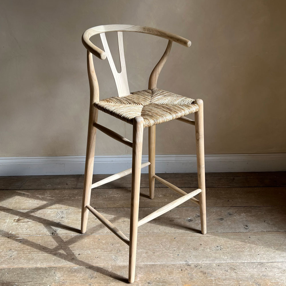 Rush Seat Bar Stool | Bar Chair