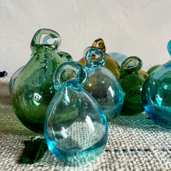 Hand blown Mini Bauble |Turq