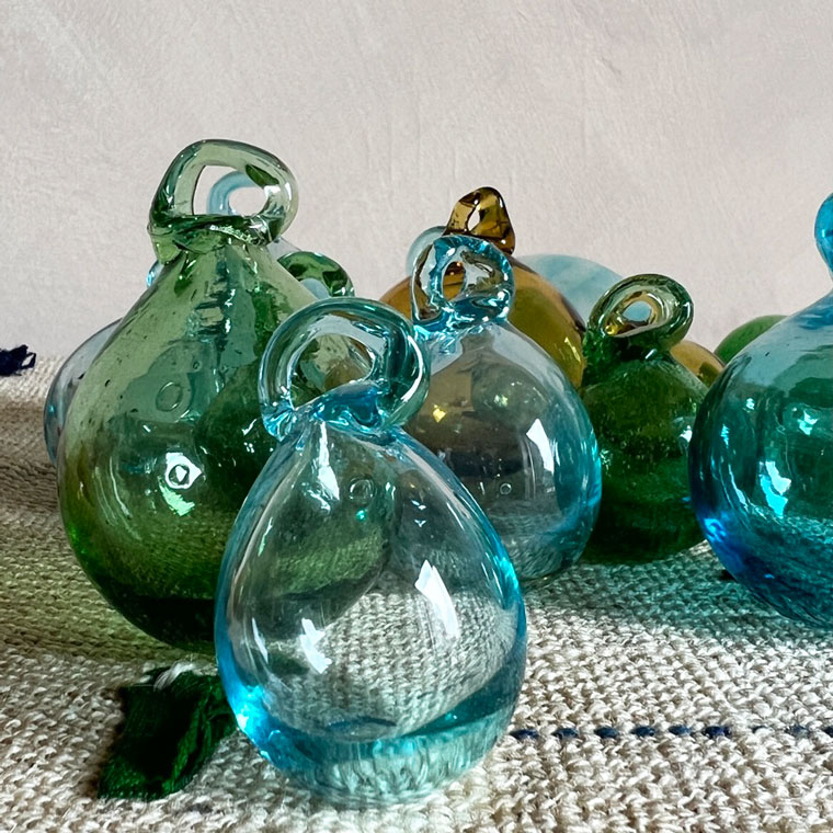 Hand blown Mini Bauble |Turq