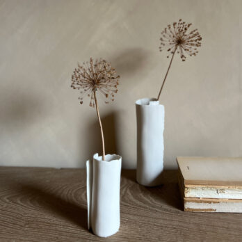 Norweigan Porcelain Vase | Scroll Small
