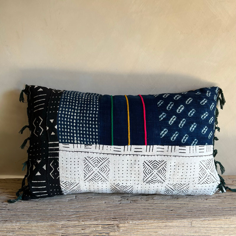 Moroccan cushion with Indigo 2