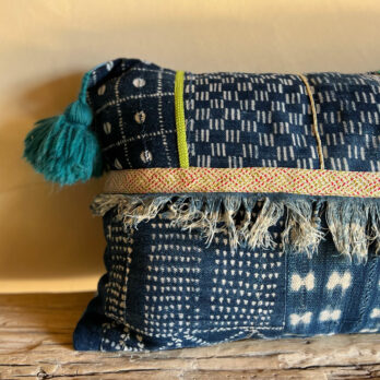 Moroccan cushion with Indigo 3