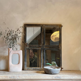 Antique iron window mirror | Bailey